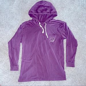 Long sleeve ivory Ella shirt with hood